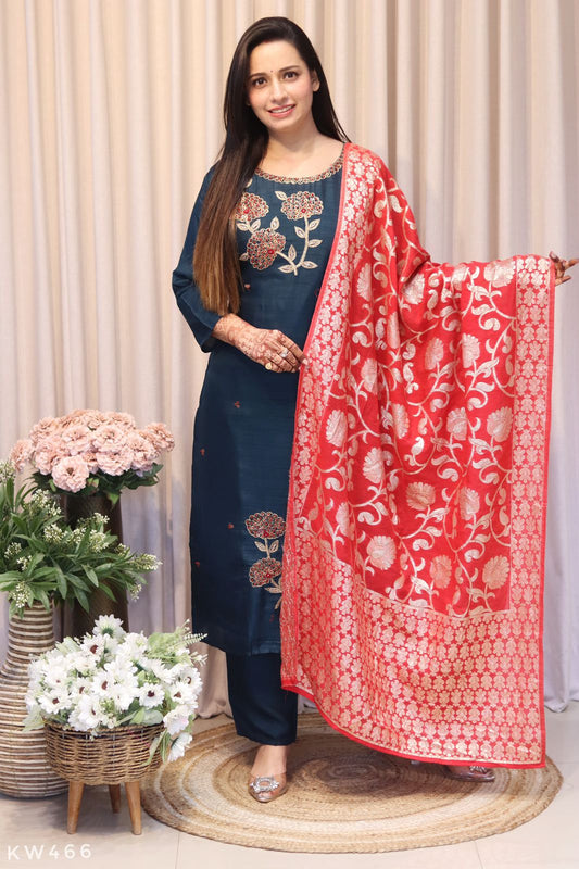 Pure Dola Silk Kurti Set