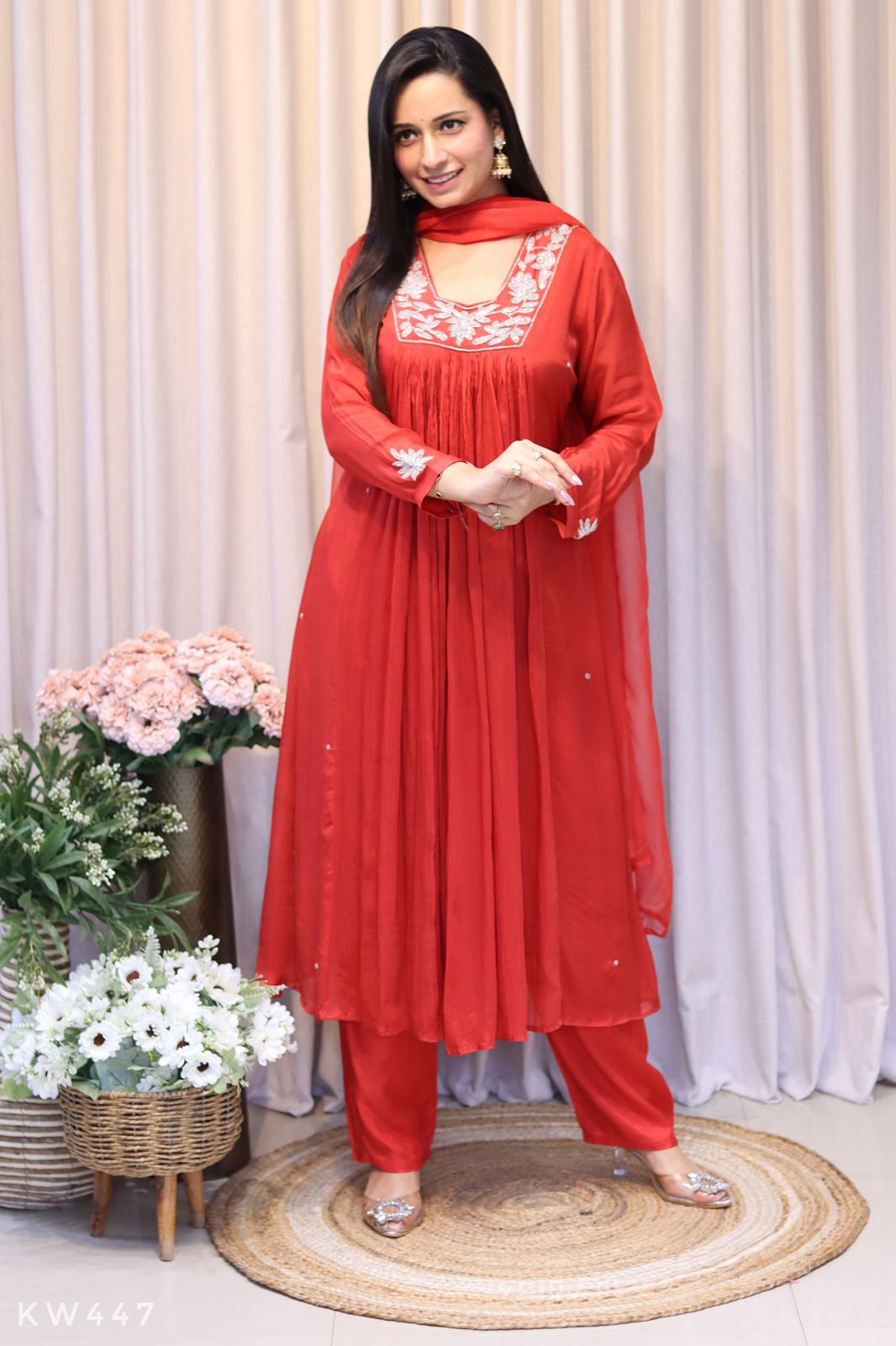 Pure Chinnon Aline Kurti Set