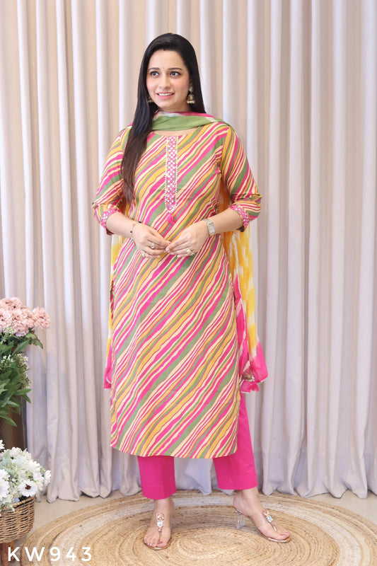 Pure Cotton Lehariya